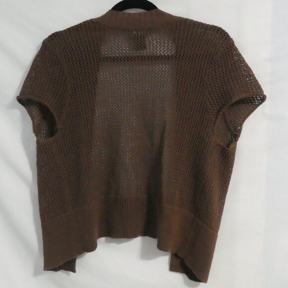 RAFAELLA | medium | Brown Short Sleeve Knit Open Front Cardigan - Shrug | NWOT - Picture 2 of 14